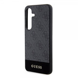 Guess Samsung Galaxy S24 Plus Kuori Bottom Stripe Metal Logo Musta