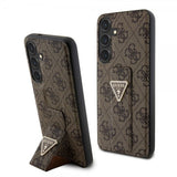 Guess Samsung Galaxy S24 Plus Suojakuori Grip Stand -toiminnolla, ruskea