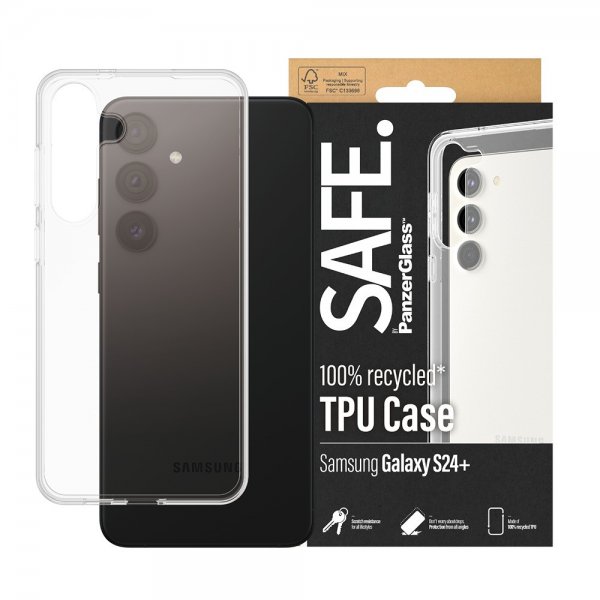 SAFE by PanzerGlass Samsung Galaxy S24 Plus Kuori Soft TPU Case Transparent