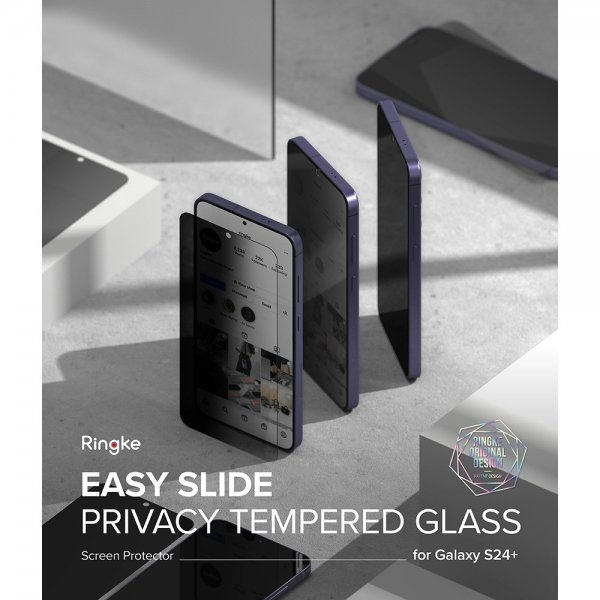 Ringke Samsung Galaxy S24 Plus -näytönsuoja Easy Slide Privacy 2-pack