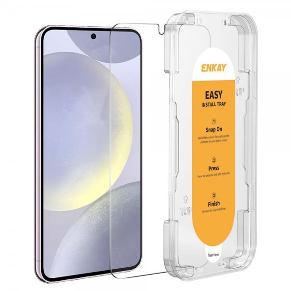 Enkay Samsung Galaxy S24 Plus -näytönsuoja asennuskehyksellä, helppo asennus