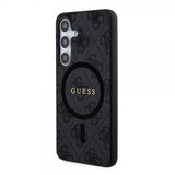 Guess Samsung Galaxy S24 Kuori 4G Pattern MagSafe Musta