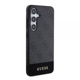 Guess Samsung Galaxy S24 Kuori Bottom Stripe Metal Logo Musta