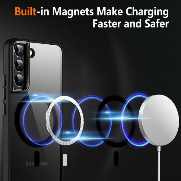 Samsung Galaxy S24 Kuori Värikäs Reuna MagSafe Musta