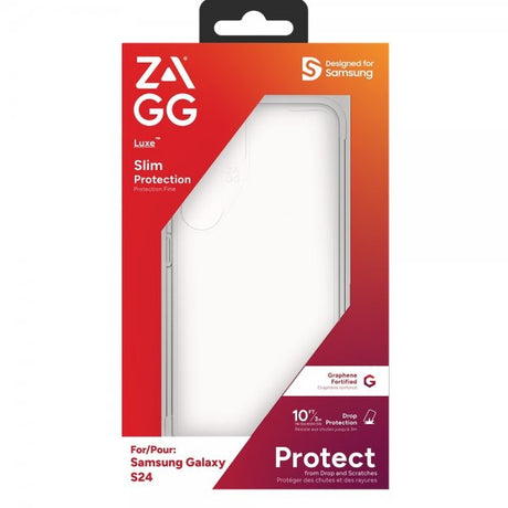 ZAGG Samsung Galaxy S24 Kuori Luxe Läpinäkyvä
