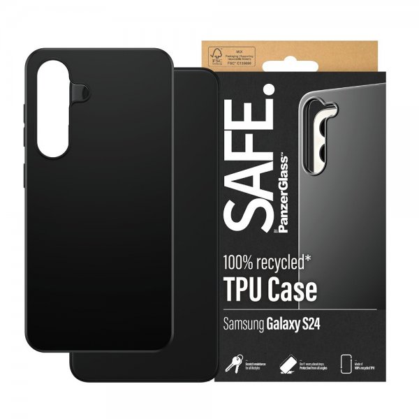 SAFE by PanzerGlass Samsung Galaxy S24 Kuori Soft TPU Case Musta