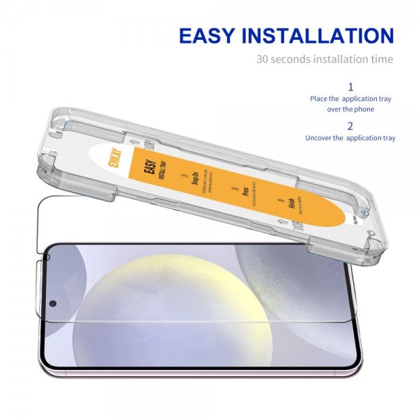 Enkay Samsung Galaxy S24 Näytönsuoja asennuskehyksellä Easy Install