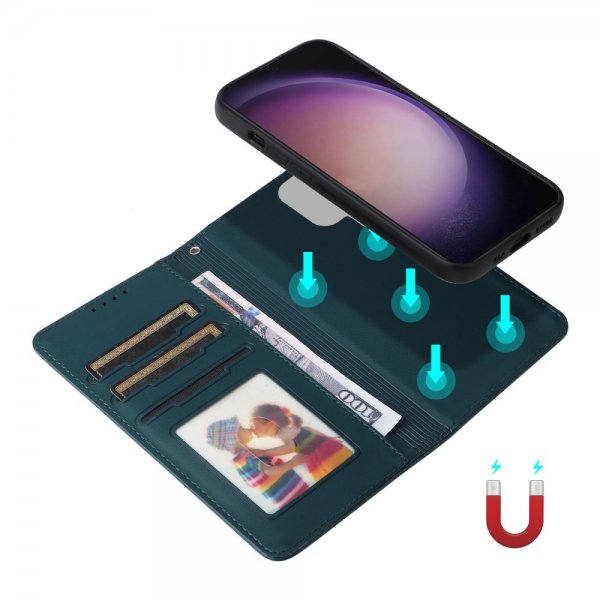 Betopnice Samsung Galaxy S24 Ultra -kotelo irrotettavalla kuorella 005 Sininen