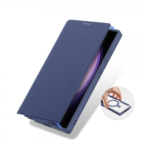 Dux Ducis Samsung Galaxy S24 Ultra Kotelo Skin X Pro Series Jalusta MagSafe Sininen