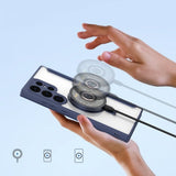 Dux Ducis Samsung Galaxy S24 Ultra Kotelo Skin X Pro Series Jalusta MagSafe Sininen