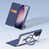 Dux Ducis Samsung Galaxy S24 Ultra Kotelo Skin X Pro Series Jalusta MagSafe Sininen