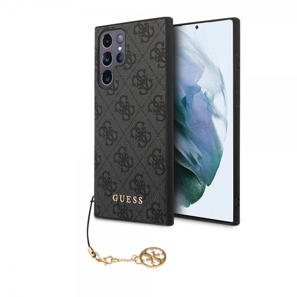 Guess Samsung Galaxy S24 Ultra Suojakuori 4G Charm Harmaa