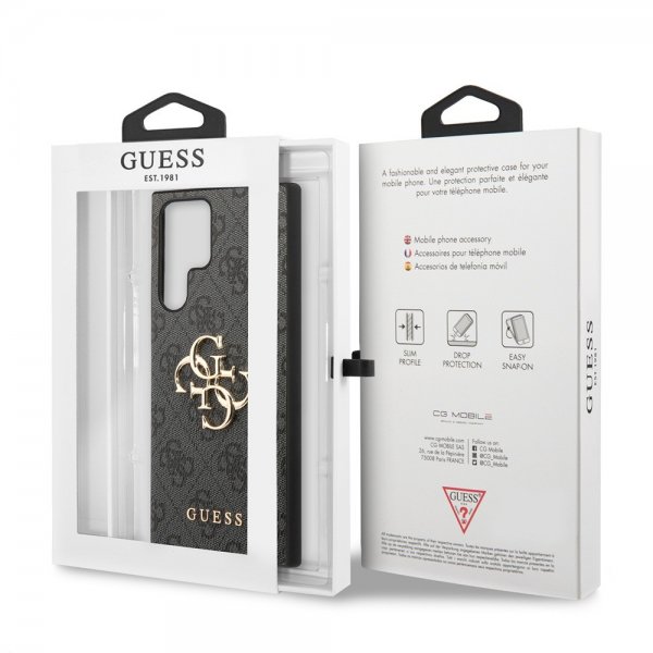 Guess Samsung Galaxy S24 Ultra Kuori 4G Metal Logo Musta