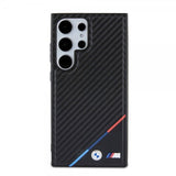BMW Samsung Galaxy S24 Ultra Kuoret Carbon Tricolor Stripe MagSafe Musta