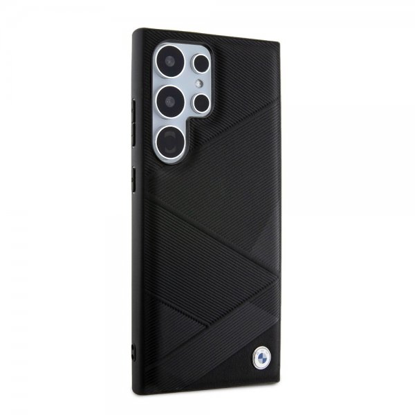 BMW Samsung Galaxy S24 Ultra Kuoret Carbon Tricolor Stripe MagSafe Musta