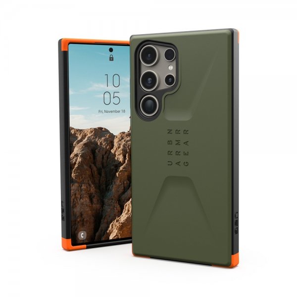 Urban Armor Gear (UAG) Samsung Galaxy S24 Ultra -suojakuori Civilian Olive Drab