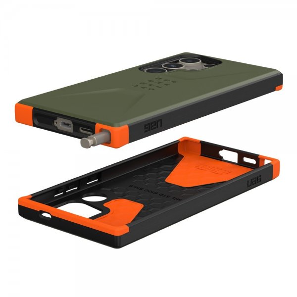 Urban Armor Gear (UAG) Samsung Galaxy S24 Ultra -suojakuori Civilian Olive Drab