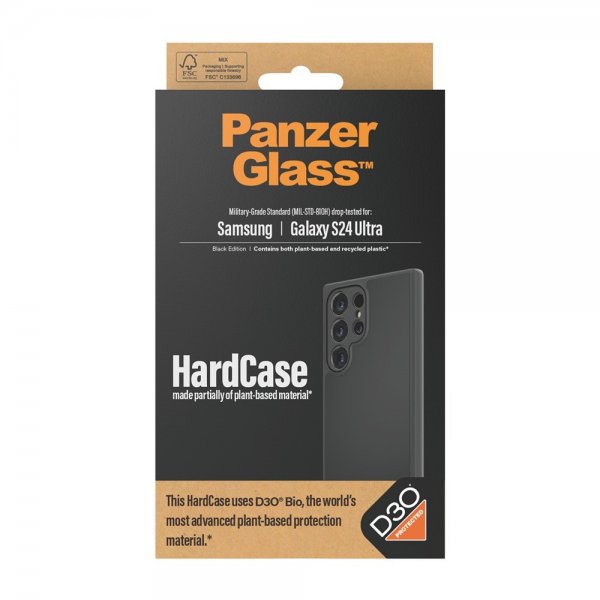 PanzerGlass Samsung Galaxy S24 Ultra -suojakuori HardCase D3O Musta