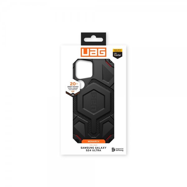 Urban Armor Gear (UAG) Samsung Galaxy S24 Ultra Kotelo Monarch Kevlar Musta