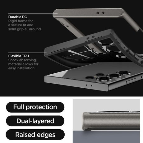 Spigen Samsung Galaxy S24 Ultra -kuori Neo Hybrid Gunmetal