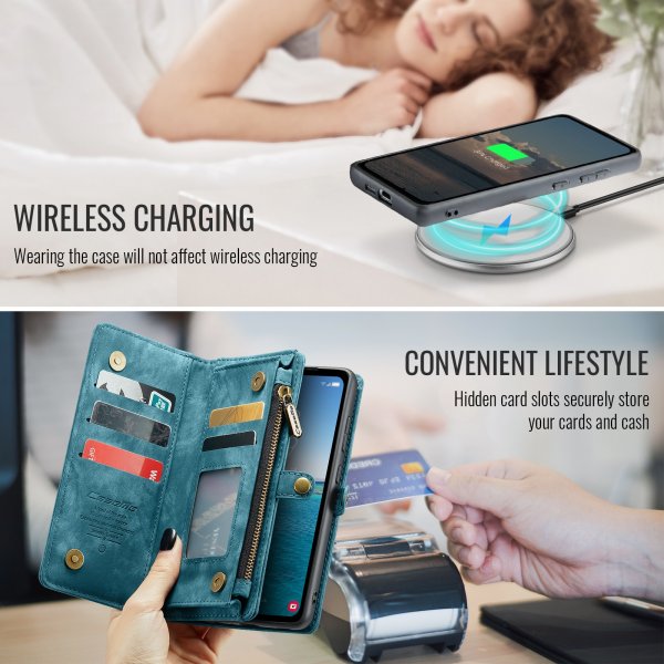 CaseMe Samsung Galaxy S25 FE Kotelo 008 Series Irrotettava Kuori Sininen