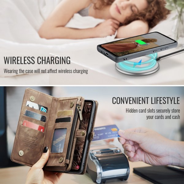 CaseMe Samsung Galaxy S25 FE -kotelo 008 Series Irrotettava kuori Ruskea