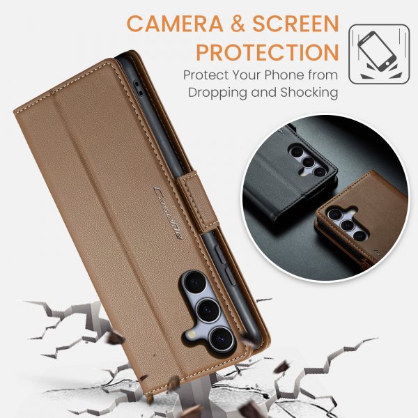 CaseMe Samsung Galaxy S25 FE Suojakotelo 023 Series Ruskea