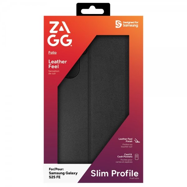 ZAGG Samsung Galaxy S25 FE Foliosuojakotelo Musta