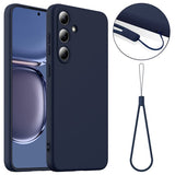 Samsung Galaxy S25 FE -kuori hihnalla, silikoni, MagSafe, tummansininen