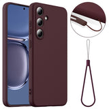 Samsung Galaxy S25 FE -kuori Strap-silikoni MagSafe Viininpunainen