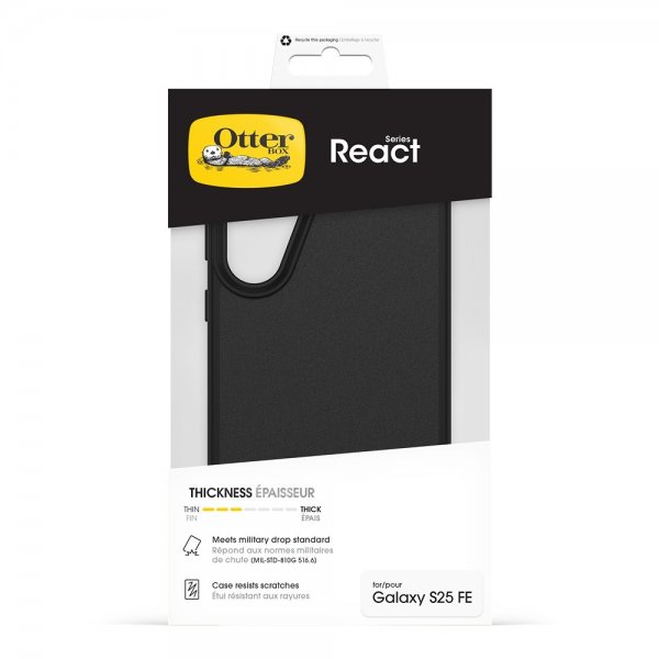 Otterbox Samsung Galaxy S25 FE Suojakuori React Musta