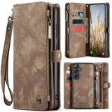 CaseMe Samsung Galaxy S25 -suojakotelo, 008 Series, irrotettava kuori, ruskea