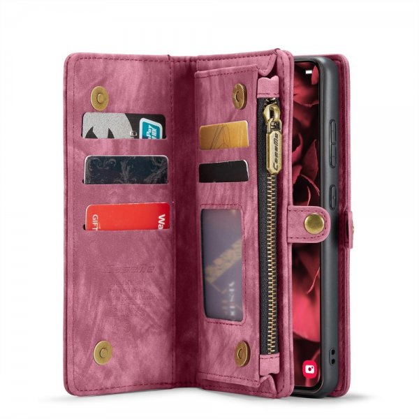 CaseMe Samsung Galaxy S25 -suojakotelo 008 Series, irrotettava kuori, punainen