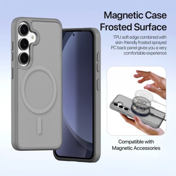 Dux Ducis Samsung Galaxy S25 kotelo 2-in-1 Lawa Series MagSafe Harmaa