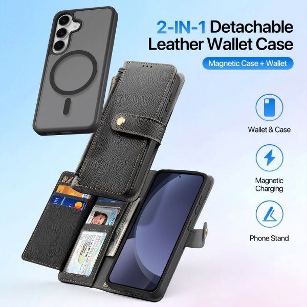 Dux Ducis Samsung Galaxy S25 -suojakotelo 2-in-1 Lawa Series MagSafe, musta