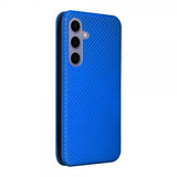 Samsung Galaxy S25 Kotelo Hiilikuitutekstuuri Sininen