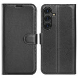 Samsung Galaxy S25 Kotelo Litsi Musta