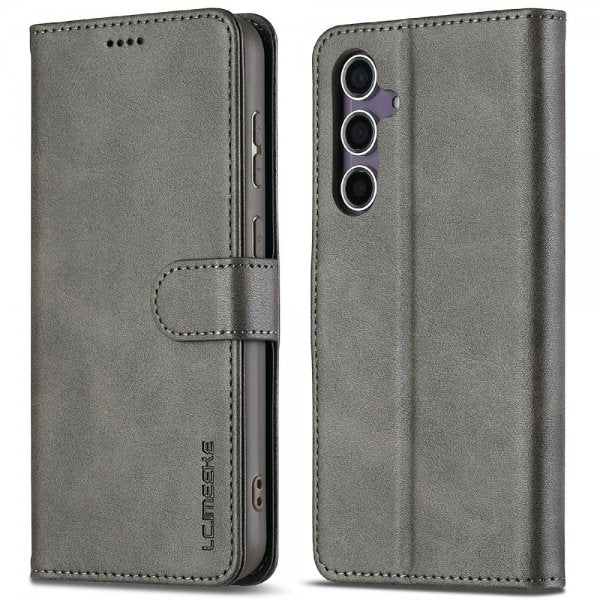 Lc.Imeeke Samsung Galaxy S25 Suojakotelo Korttipidikkeellä Jalustatoiminnolla Harmaa