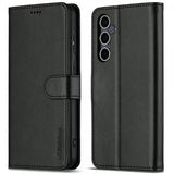 Lc.Imeeke Samsung Galaxy S25 Suojakotelo Korttipaikalla ja Jalustatoiminnolla Musta