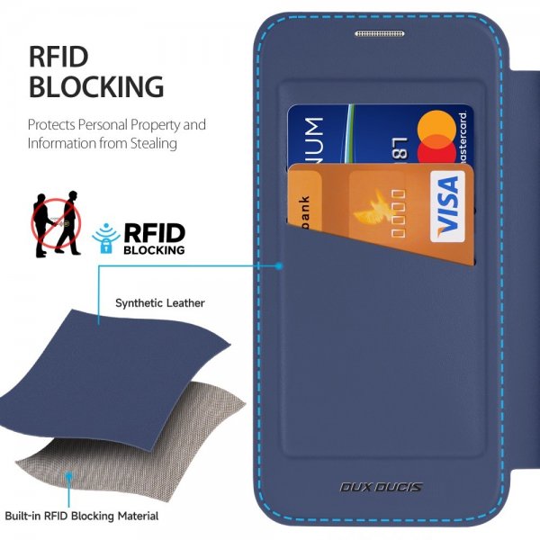 Dux Ducis Samsung Galaxy S25 Kotelo Skin X Pro Series Kickstand MagSafe Sininen