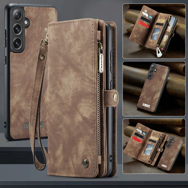 CaseMe Samsung Galaxy S25 Plus Kotelo 008-sarjan Irrotettava kuori Ruskea