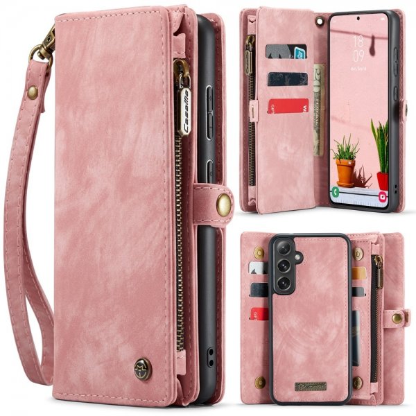 CaseMe Samsung Galaxy S25 Plus -suojakotelo, 008 Series, irrotettava kuori, pinkki