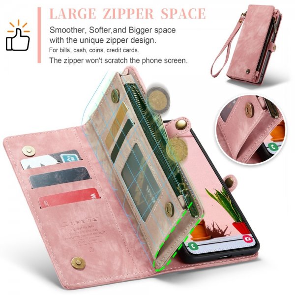 CaseMe Samsung Galaxy S25 Plus -suojakotelo, 008 Series, irrotettava kuori, pinkki