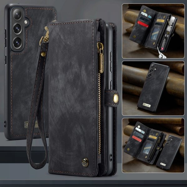 CaseMe Samsung Galaxy S25 Plus Fodral 008 Series Irrotettava Kuori Musta