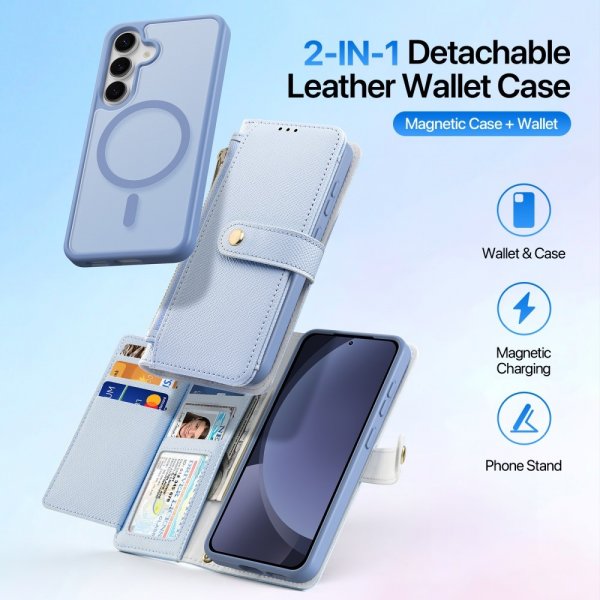 Dux Ducis Samsung Galaxy S25 Plus kotelo 2-in-1 Lawa Series MagSafe sininen