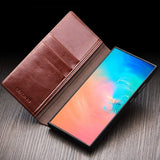 Qialino Samsung Galaxy S25 Plus Kotelo Aitoa Nahkaa Musta