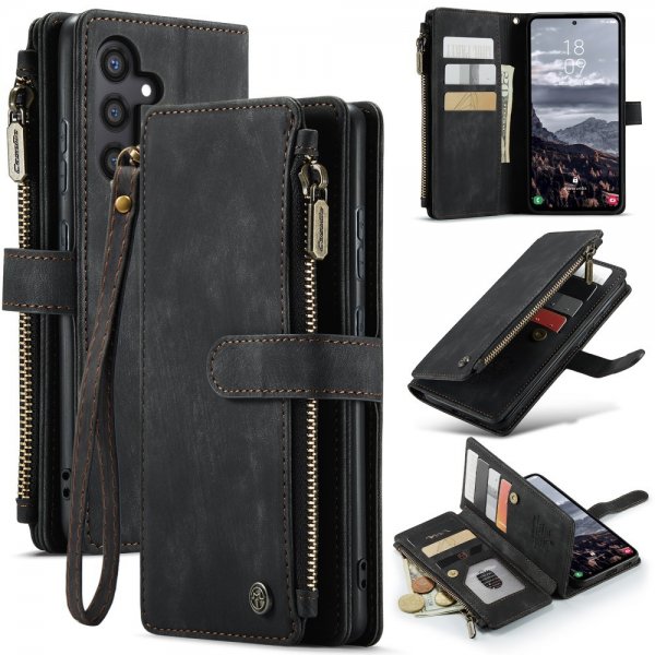 CaseMe Samsung Galaxy S24 Plus/S25 Plus -suojakotelo C30-sarja Musta
