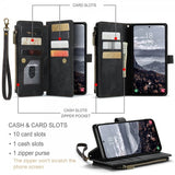 CaseMe Samsung Galaxy S24 Plus/S25 Plus -suojakotelo C30-sarja Musta