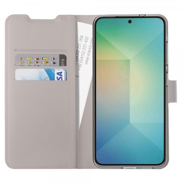 Vivanco Samsung Galaxy S25 Plus -suojakotelo Classic Wallet Greige
