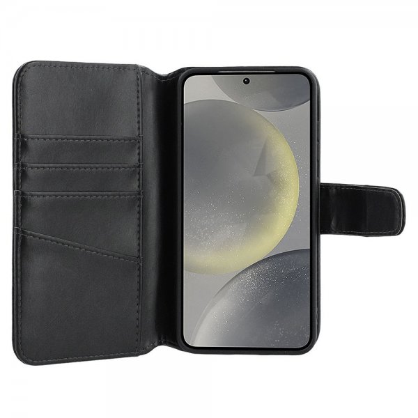 Nordic Covers Samsung Galaxy S24 Plus/Galaxy S25 Plus Essential Leather Raven Black -kotelo